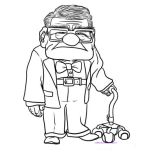 Dibujo para colorear Abuelito Con Andador Para Pintar Y Colorear
