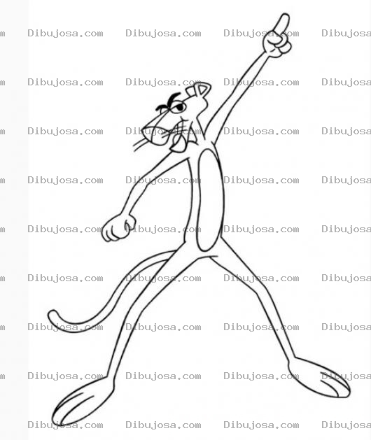 Dibujo para colorear colorear a la pantera rosa