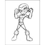 Dibujo para colorear Dibujo De Un Super Chico Para Colorear Y Pintar