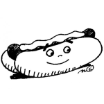 Dibujo para colorear Hot Dog Para Colorear Dibujo Chevere Shuco O Perro Caliente De Salchicha Con Salsa Y Mostaza Para Pintar