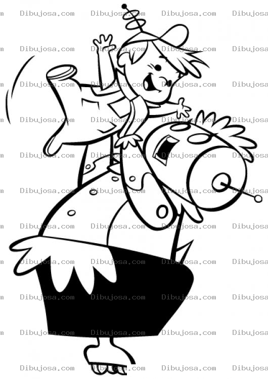 Dibujo para colorear Dibujo De Robotina Y Cometin De Los Supersonicos Para Pintar Y Colorear