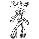 Dibujo para colorear Dibujo De Karla La Negrita De Hi5 Para Pintar Y Colorear