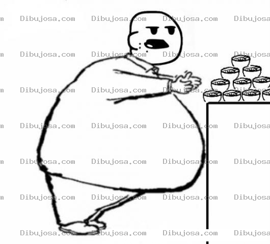 Dibujo para colorear Gordo Barrigon Para Pintar Y Colorear
