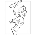 Dibujo para colorear Mario Bros Con Casco De Helicoptero Para Pintar Y Colorear