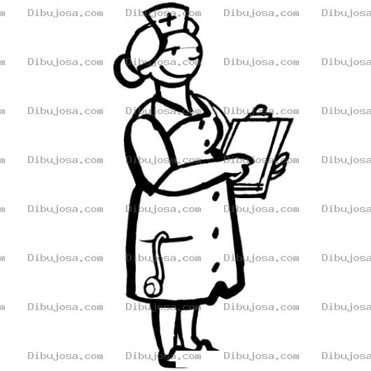 Dibujo para colorear Dibujo De Enfermera Para Pintar Y Colorear