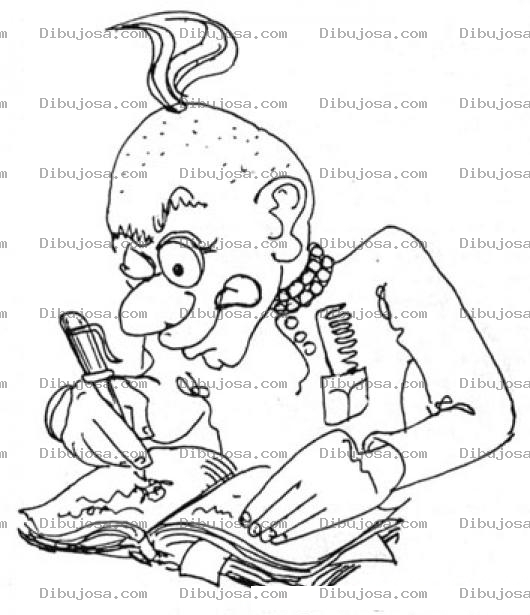 Dibujo para colorear Dibujo De Muchacho Punk Escribiendo En Un Cuaderno Para Pintar Y Colorear