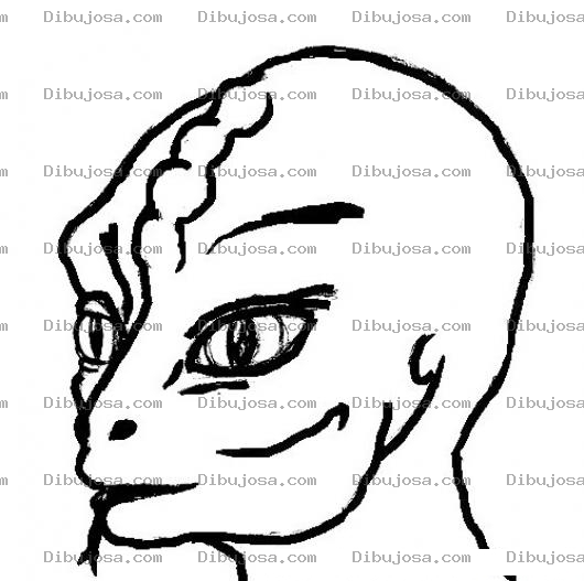 Dibujo para colorear Hombre Cara De Reptil Para Pintar Y Colorear