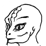 Dibujo para colorear Hombre Cara De Reptil Para Pintar Y Colorear