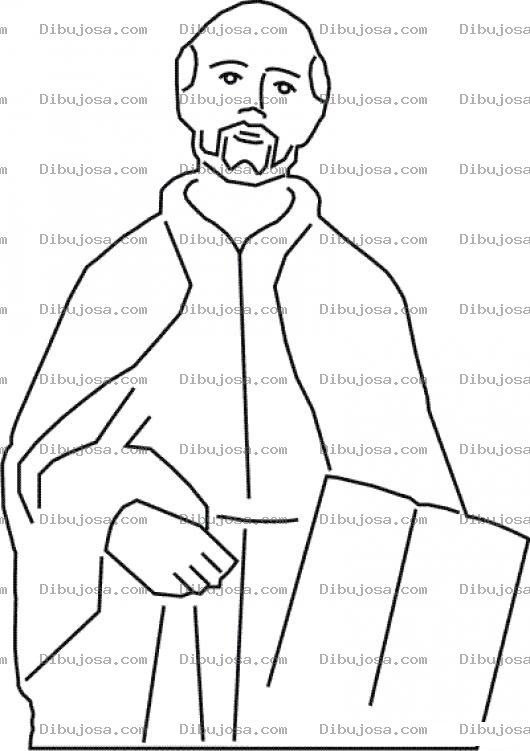 Dibujo para colorear Dibujo De Sacerdote Para Pintar Y Colorear