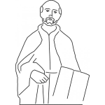 Dibujo para colorear Dibujo De Sacerdote Para Pintar Y Colorear