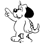 Dibujo para colorear Dibujo De Perro Gordito Para Pintar Y Colorear Chuchito Dalmata Barrigon