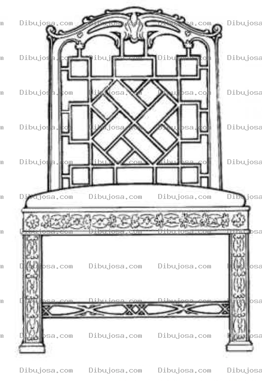 Dibujo para colorear Dibujo De Silla China Para Pintar Y Colorear