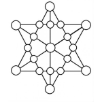 Dibujo para colorear Dibujo De Estrella De 6 Picos Y 19 Circulos Para Pintar Y Colorear