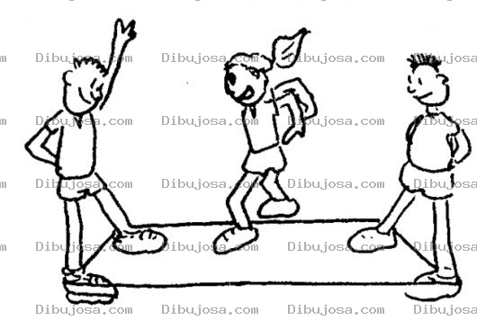 Dibujo para colorear Ninos Jugando Liga Para Pintar Y Colorear