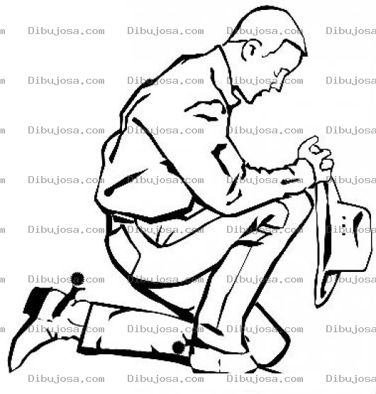 Dibujo para colorear Vaquero Orando Pidiendole A Dios Para Pintar Y Colorear Dibujo De Jinete De Jaripeo Rezando