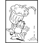 Dibujo para colorear Dibujo De Gardield Con Un Milkshake Malteada Gigante Para Pintar Y Colorear