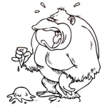 Dibujo para colorear Dibujo De Gorila Llorando Porque Se Le Cayo Su Helado Para Pintar Y Colorear Helado Derramado De Mono Que Boto Su Helado