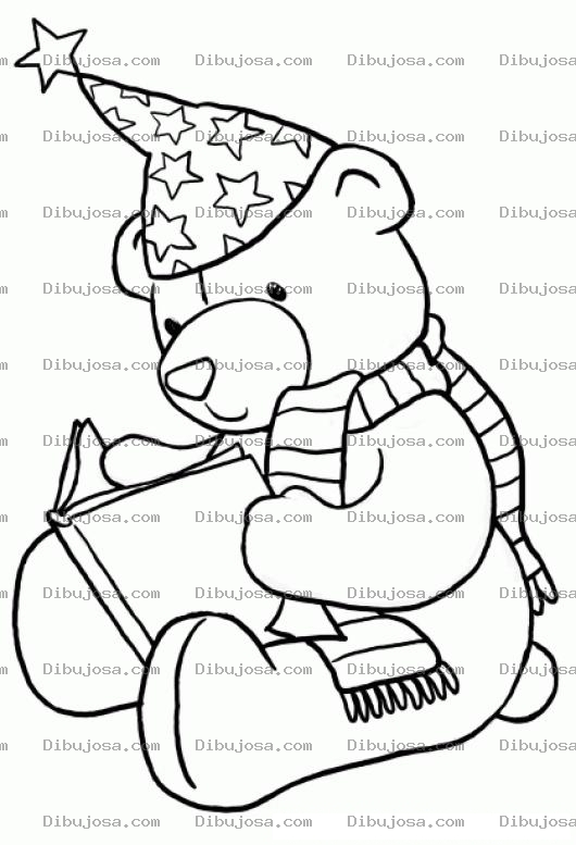 Dibujo para colorear Dibujo Para Imprimir Y Colorear Un Osito Leyendo Un Libro
