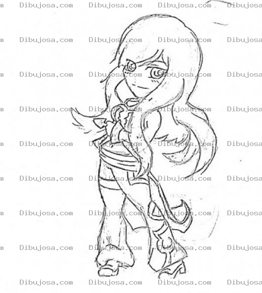 Dibujo para colorear Dibujo De Rubia Cool Con Jeans Para Pintar Y Colorear