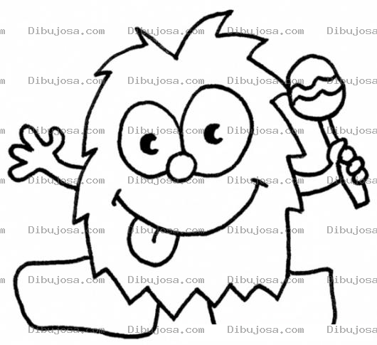 Dibujo para colorear El Hijo Del Capitan Cavernicola Para Pintar Y Colorear