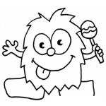 Dibujo para colorear El Hijo Del Capitan Cavernicola Para Pintar Y Colorear