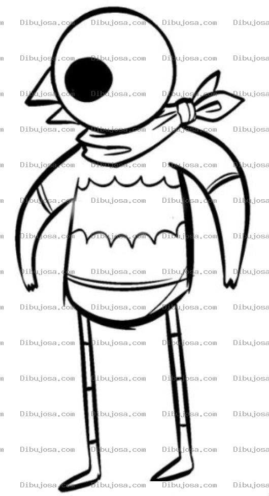 Dibujo para colorear Dibujo De Pollito Con Panuelo En El Cuello Para Pintar Y Colorear