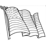 Dibujo para colorear Bandera De Estados Unidos Para Colorear Gratis Pintar E Imprimir