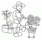 Dibujo para colorear Jardinero Para Pintar Y Colorear Dibujos De Jardineros