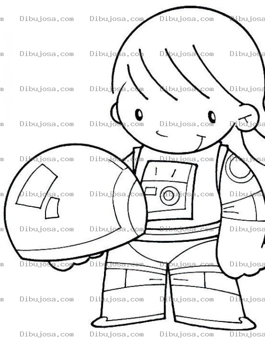 Dibujo para colorear Dibujo De Nino Astronauta Para Colorear Dibujos De Trabajos