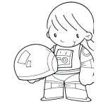 Dibujo para colorear Dibujo De Nino Astronauta Para Colorear Dibujos De Trabajos