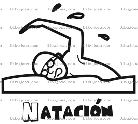 Dibujo para colorear Dibujo De Natacion Para Pintar Y Colorear Hombre Nadando En El Agua