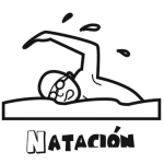 Dibujo para colorear Dibujo De Natacion Para Pintar Y Colorear Hombre Nadando En El Agua