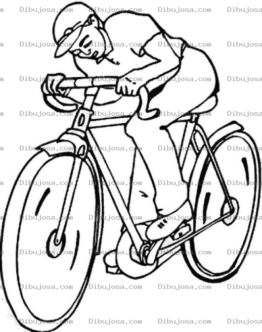 Dibujo para colorear Dibujo De Ciclista Para Pintar Y Colorear