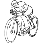 Dibujo para colorear Dibujo De Ciclista Para Pintar Y Colorear