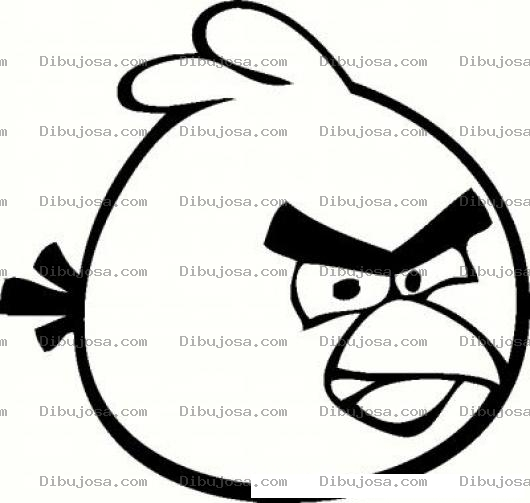Dibujo para colorear Dibujo Del Pajaro De Angry Birds De Rio Para Pintar Y Colorear Logo Del Juego De Pajaros Enojados