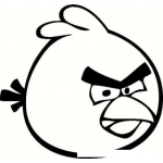 Dibujo para colorear Dibujo Del Pajaro De Angry Birds De Rio Para Pintar Y Colorear Logo Del Juego De Pajaros Enojados