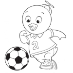 Dibujo para colorear Pablo De Los Backyardigans Jugando Pelota Dibujo Para Pintar Y Colorear