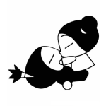 Dibujo para colorear Puca besando a Garu