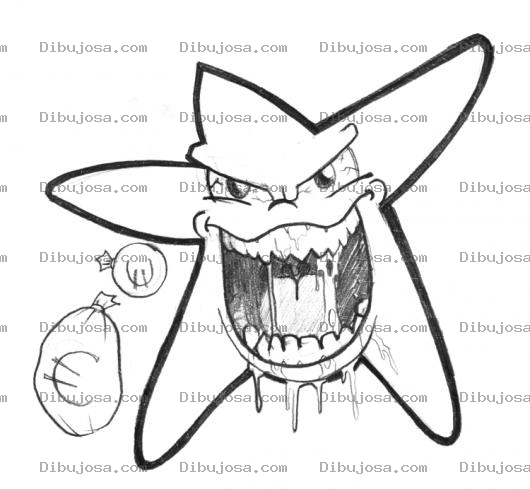 Dibujo para colorear Dibujo De Estrella Hambrienta De Dinero Para Pintar Y Colorear