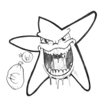 Dibujo para colorear Dibujo De Estrella Hambrienta De Dinero Para Pintar Y Colorear