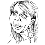 Dibujo para colorear Dibujo De Vieja Coqueta Para Pintar Y Colorear Senora Coscolina