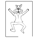 Dibujo para colorear colorear gato con las manos arriba