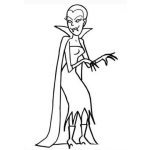 Dibujo para colorear Dibujo De La Esposa De Dracula Para Pintar Y Colorear Vampiresa Mujer Vampiro