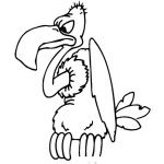 Dibujo para colorear Dibujo De Buitre Para Pintar Y Colorear Pajaro Buitron