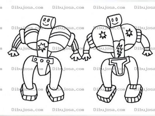 Dibujo para colorear Robots Gemelos Para Pintar Y Colorear