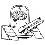 Dibujo para colorear Tanque Con Cerebro Para Pintar Y Colorear