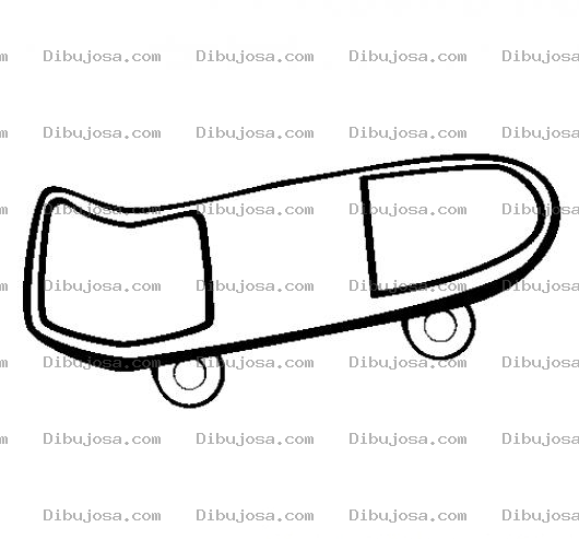 Dibujo para colorear Patineta Para Pintar Y Colorear