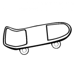 Dibujo para colorear Patineta Para Pintar Y Colorear