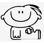 Dibujo para colorear Dibujo De Bebe Con Curita Para Colorear