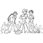 Dibujo para colorear Dibujo De Jovenes Pandilleros Para Pintar Y Colorear